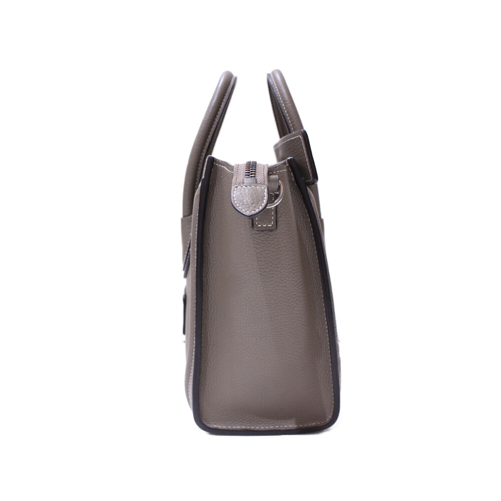 Celine Greige Bag Luggage classic Drummed shoulder Suri Gray Calfskin